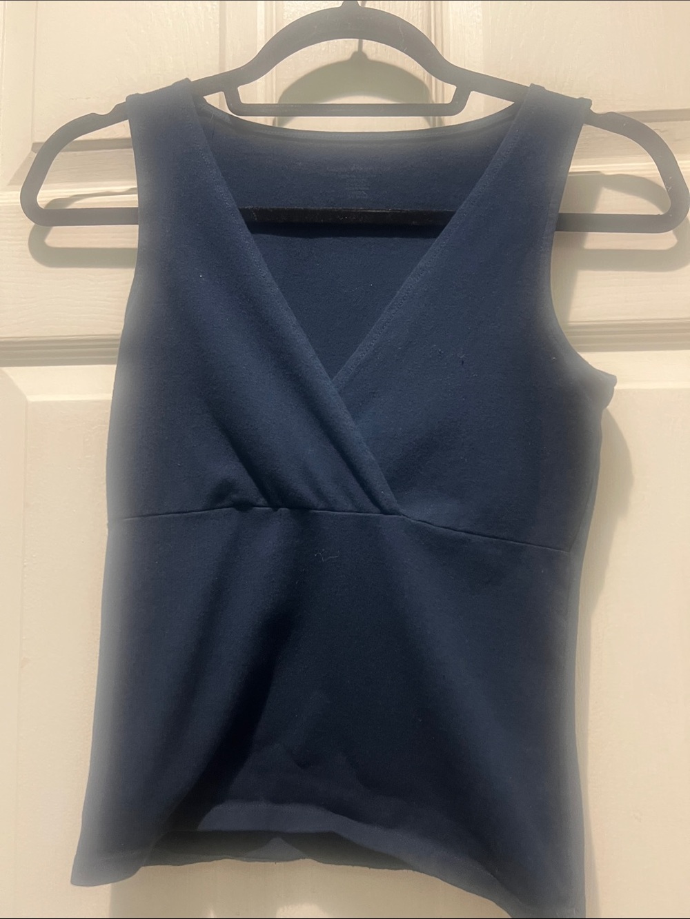 Brandy Melville Navy V-Neck Sleeveless Top